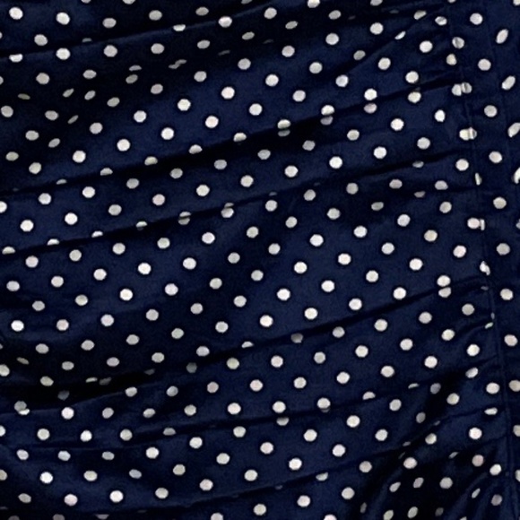 GUESS Blue and white fitted polka dot dress - Picture 2 of 3